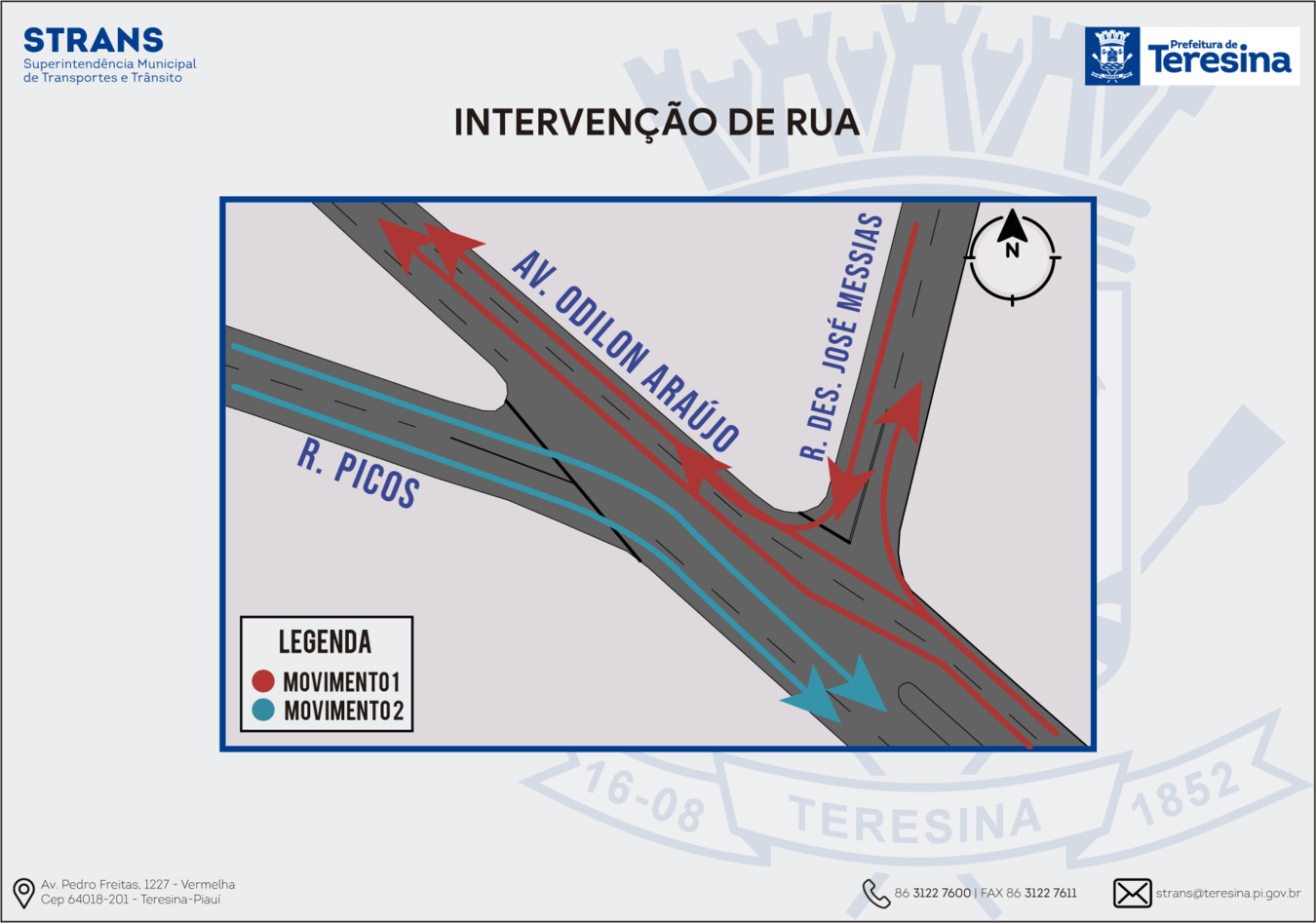 Mapa das mudanças na piçarra