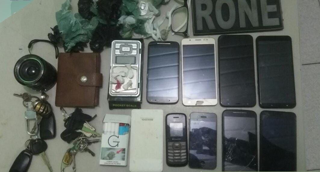 Material apreendido pela Polícia Militar