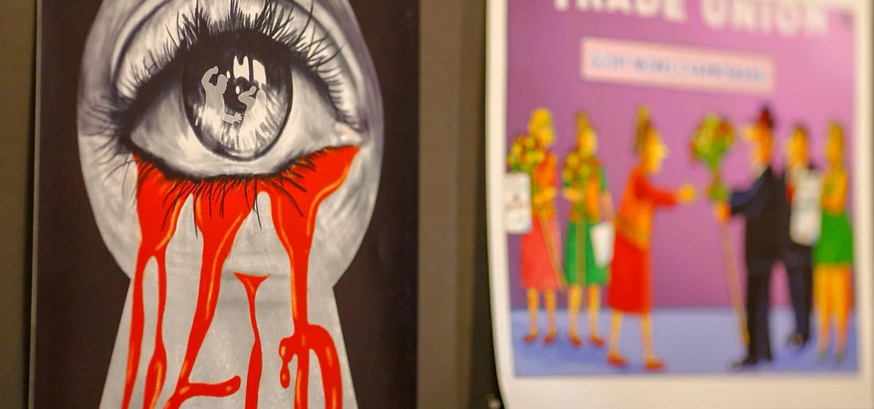 Pintura exposta em teatro no centro da capital 