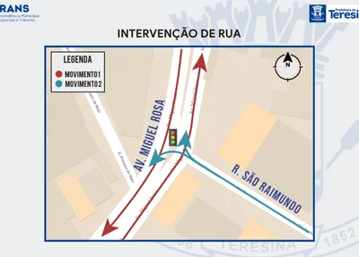 Semáforo na Avenida Miguel Rosa