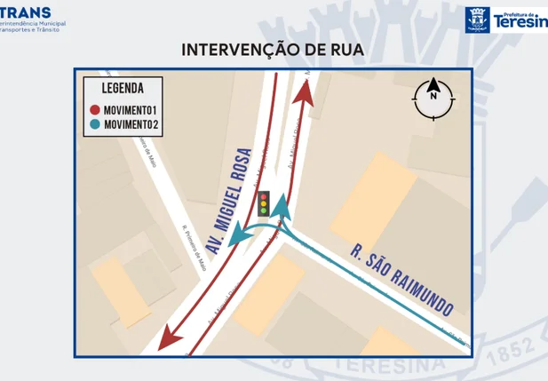 Semáforo na Avenida Miguel Rosa