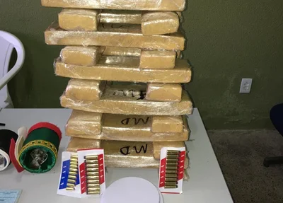 Material apreendido pela polícia