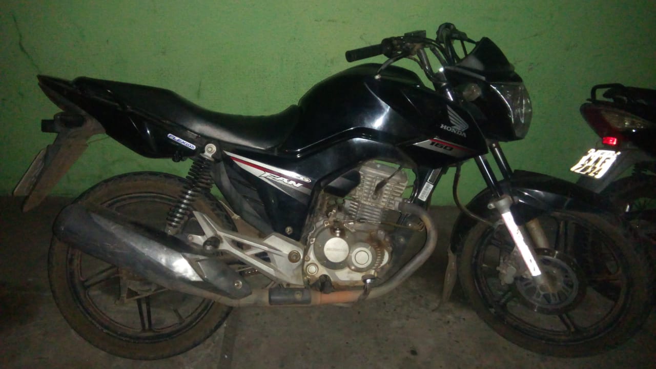 Motocicleta recuperada tinha placa de Timon-MA