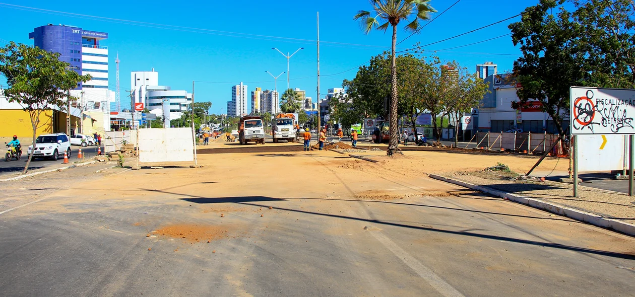Obra está próxima da conclusão nesse trecho da avenida
