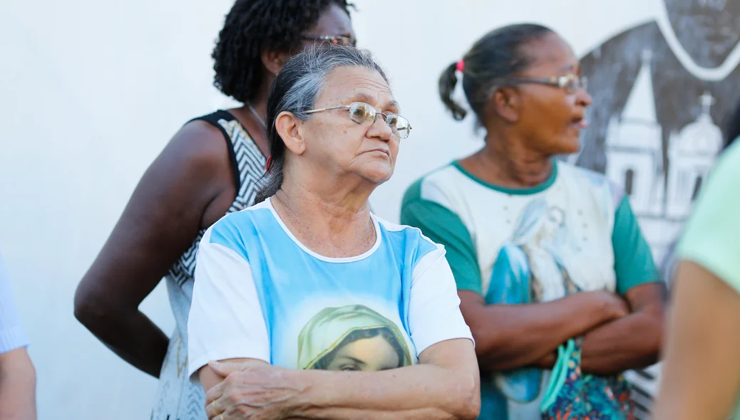 Fiéis  aguardando a carreata de São Cristovão 