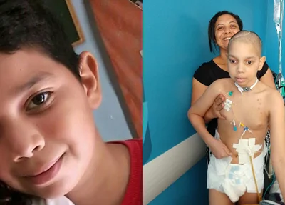 Gabriel Mendes durante tratamento em Teresina