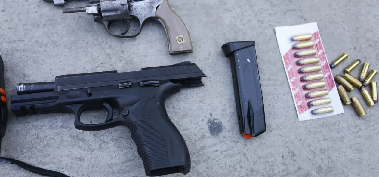 Armas e munições apreendidas