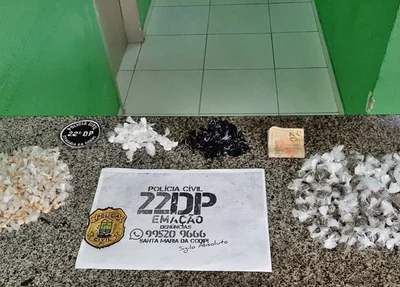 Droga apreendida pelo 22º DP