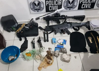 Material apreendido durante a Operação Guará