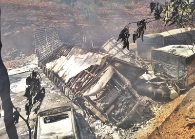 Acidente provocou incêndio de grandes proporções
