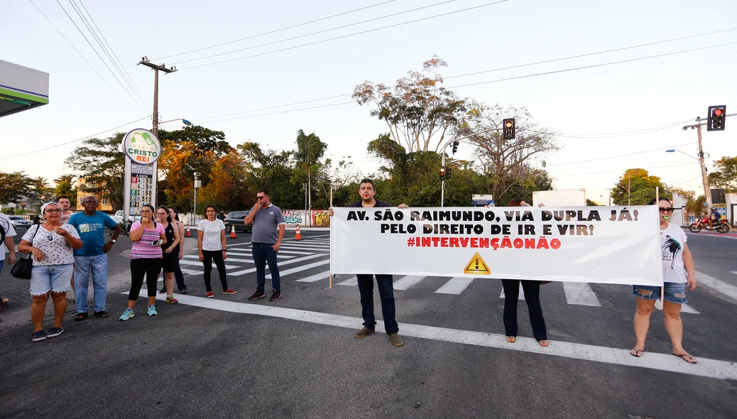 Manifestação contra a Strans