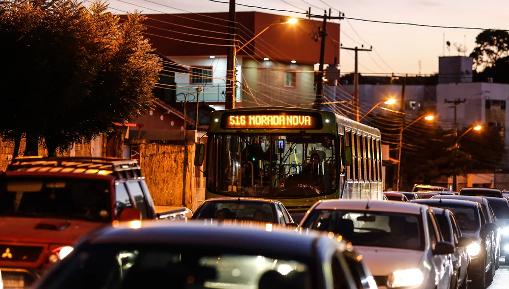 Trânsito ficou lento 