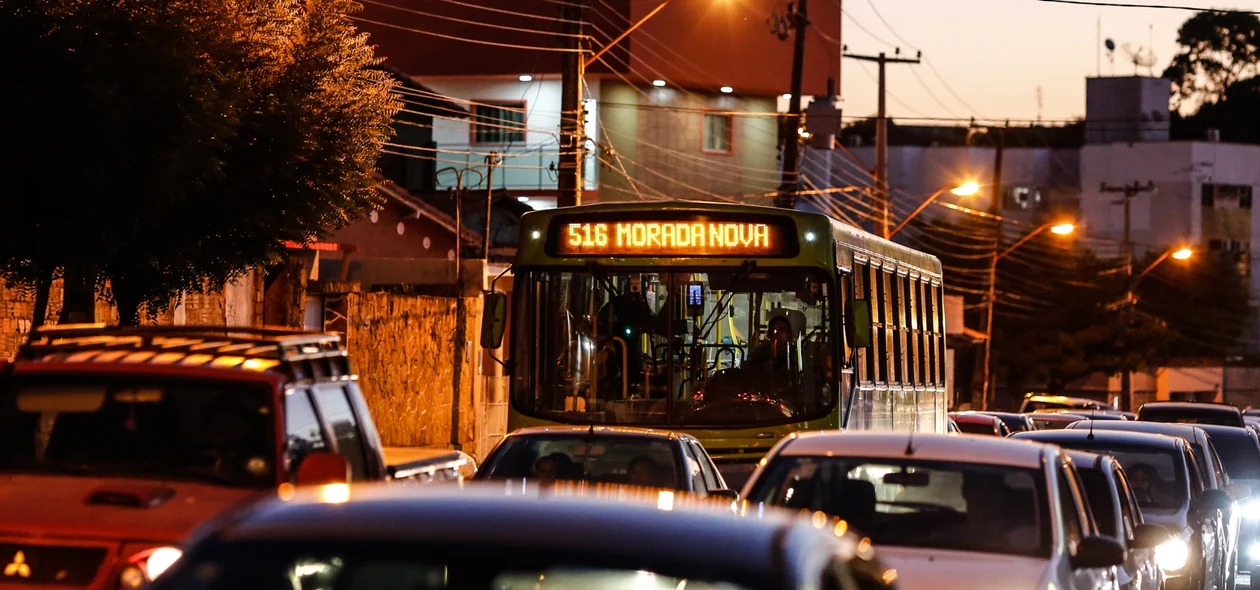 Trânsito ficou lento 
