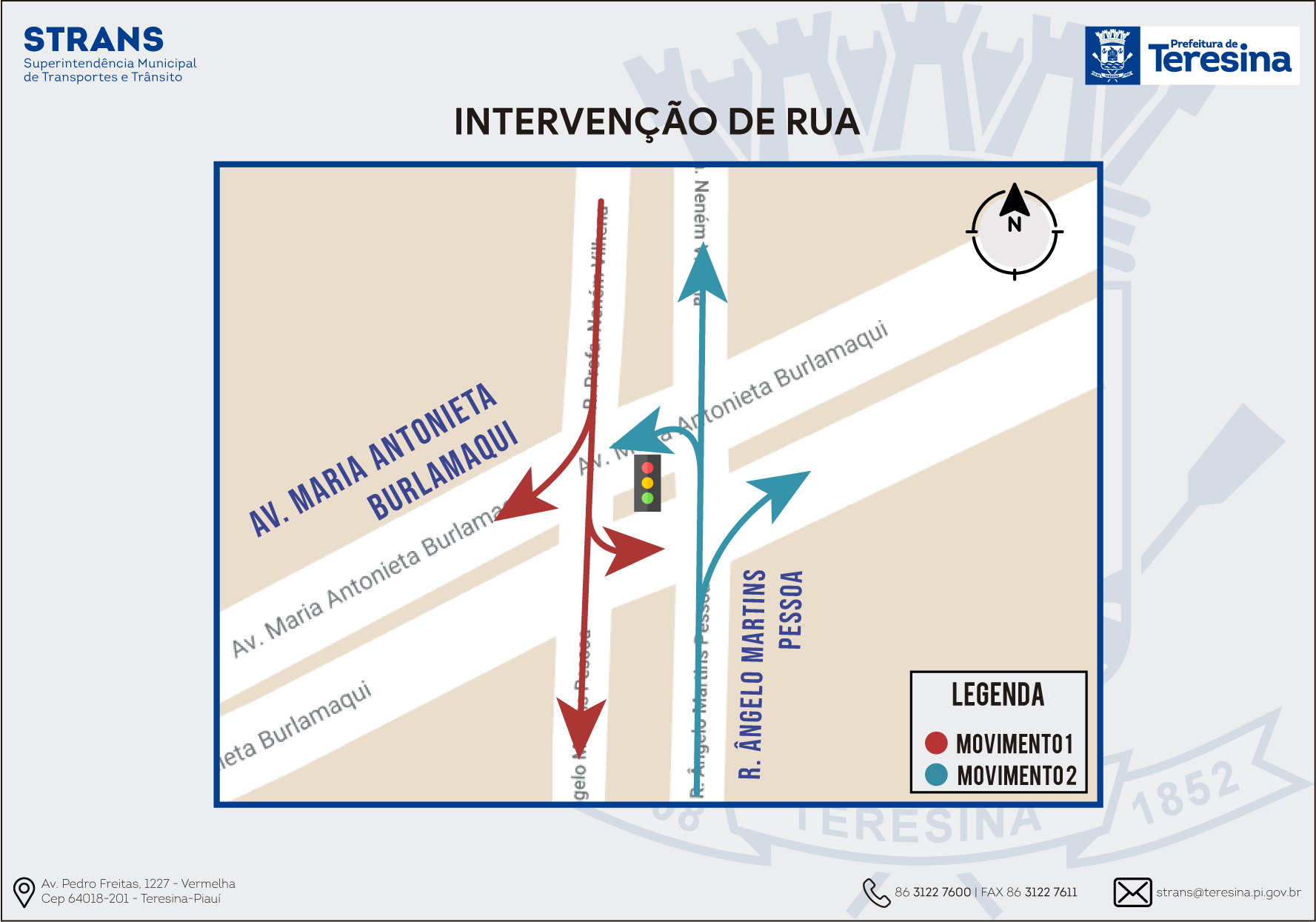 Esquema da Rua Ângelo Martins Pessoa