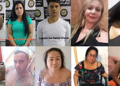 Rômulo, Andreza, Leandro, Marcilena, Raquel, Franco, Daniel, Ivone, Sinélia e Romário, da facção Família do Norte