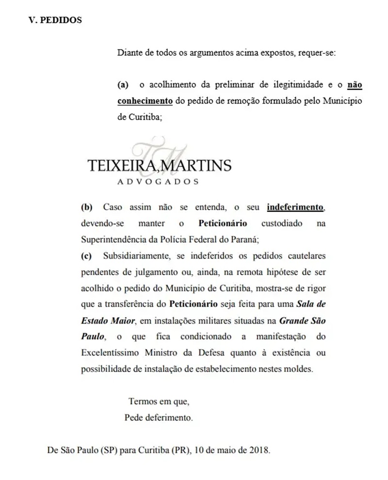 Veja documento na íntegra 