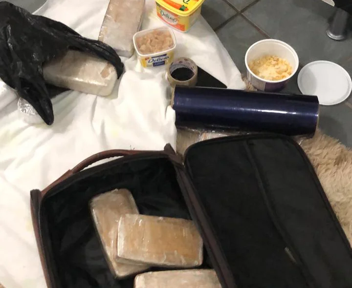 Drogas apreendidas na casa de Valdeir