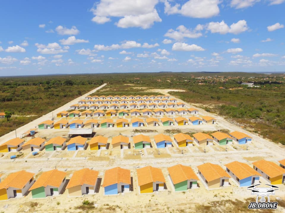 Casas do Residencial Curva do Buriti I, em Buriti dos Lopes