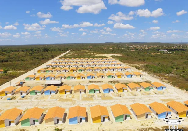 Casas do Residencial Curva do Buriti I, em Buriti dos Lopes