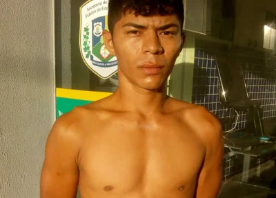 Denis Silva Veras preso pela Polícia Militar em Parnaíba