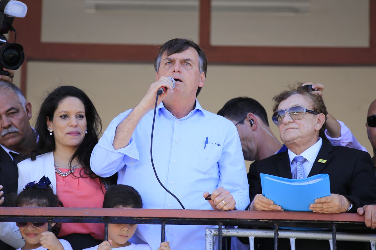 Jair Bolsonaro durante seu pronunciamento