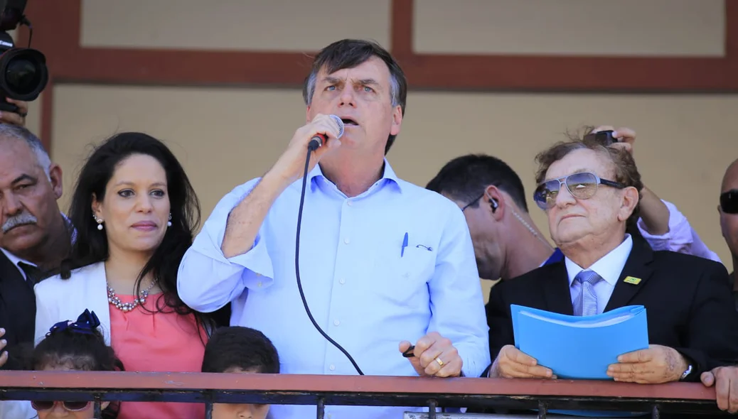 Jair Bolsonaro durante seu pronunciamento