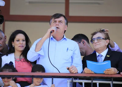 Jair Bolsonaro durante seu pronunciamento