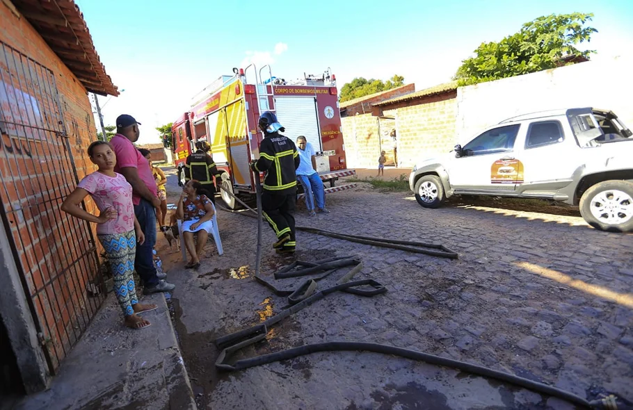 No momento do fogo a casa estava vazia
