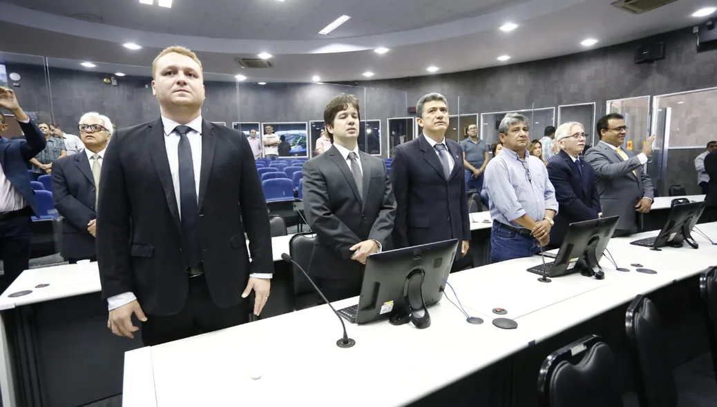Vereadores presentes na solenidade