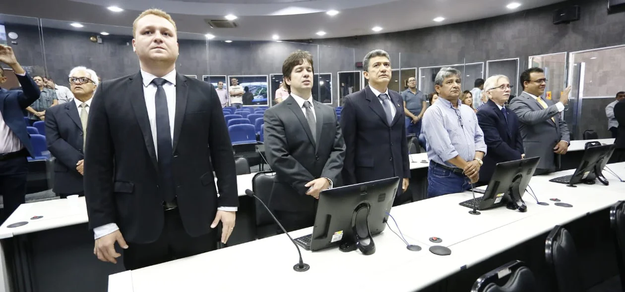 Vereadores presentes na solenidade