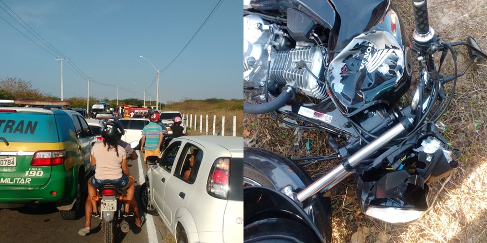 Jovem morre após colisão entre motocicletas em Parnaíba