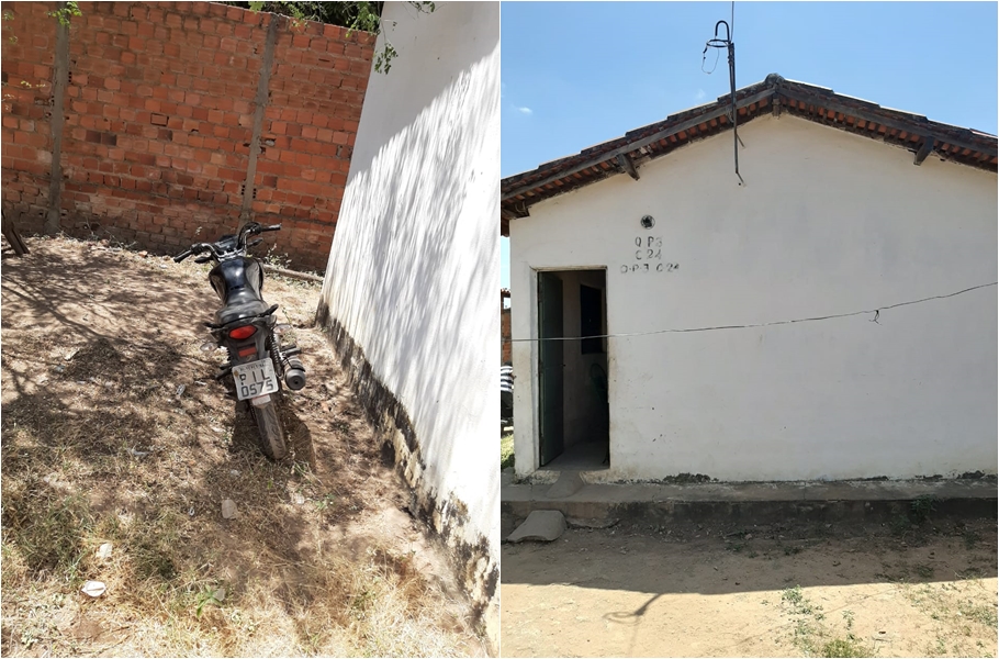 Local onde a moto foi encontrada