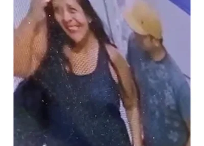Mulher e o possível suspeito