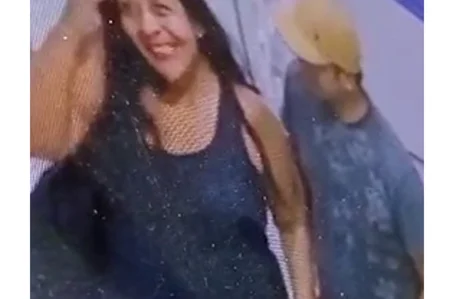 Mulher e o possível suspeito