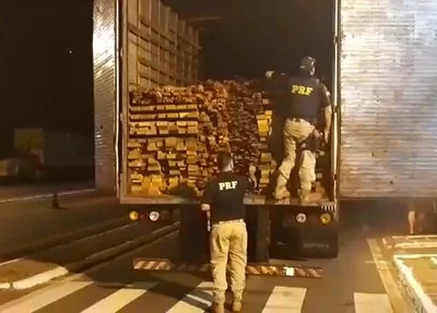 Carga apreendida pela PRF na cidade de Picos