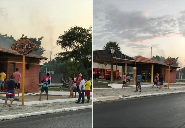 Incêndio que atingiu uma lanchonete em Parnaíba