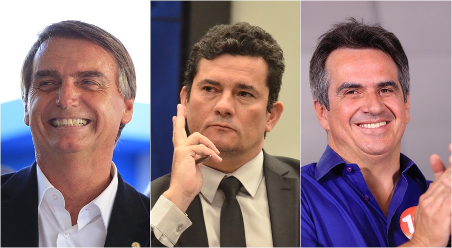 Bolsonaro, Sérgio Moro e Ciro Nogueira 