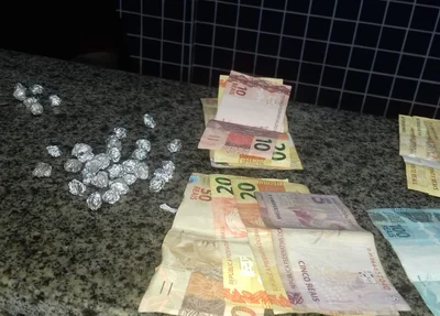 Produtos apreendidos junto ao casal em Luís Correia
