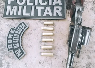 Arma apreendida pela PM