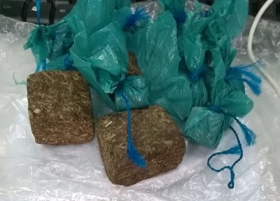 Droga encontrada pelos policiais do 15º BPM