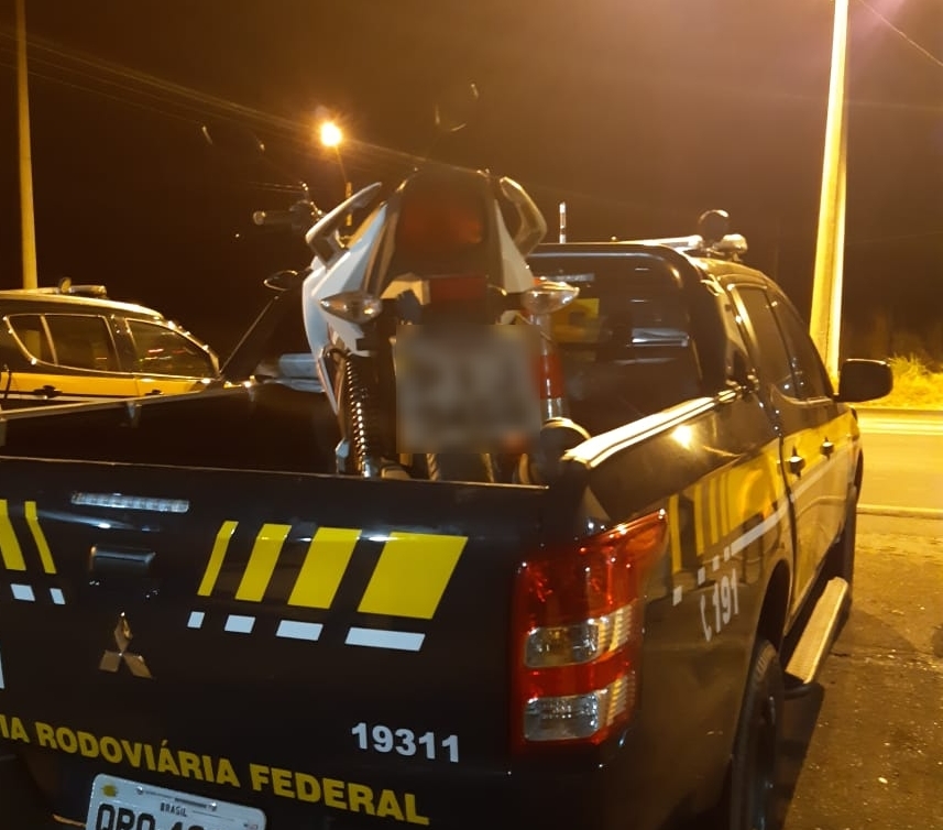 Moto recuperada pela polícia