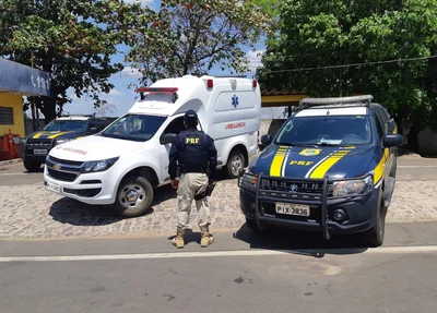 Ambulância apreendida na BR 316 