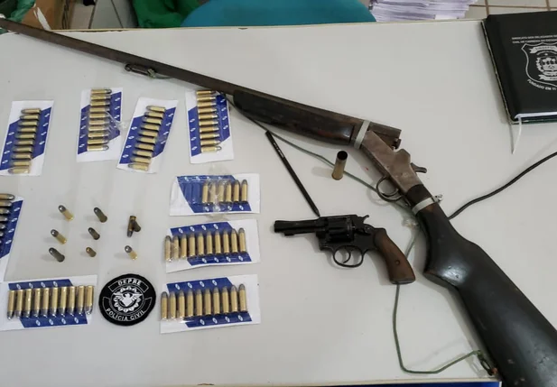 Armas e munições apreendidas pela DEPRE