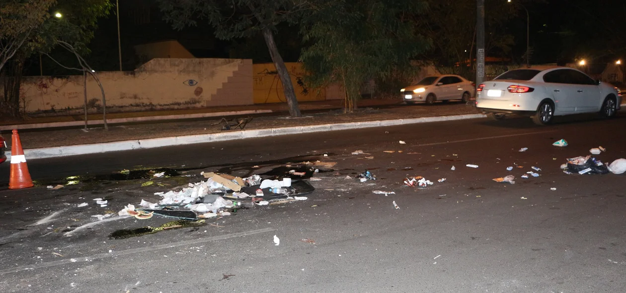 Destroços do veículo
