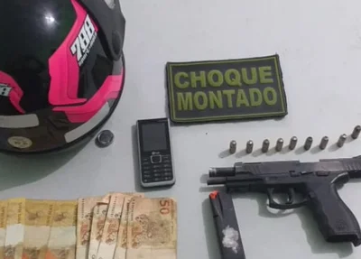 Objetos encontrados com o suspeito