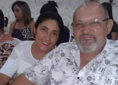 Antônio Benjamim ao lado da esposa