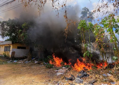 Incêndio no bairro Ilhotas 