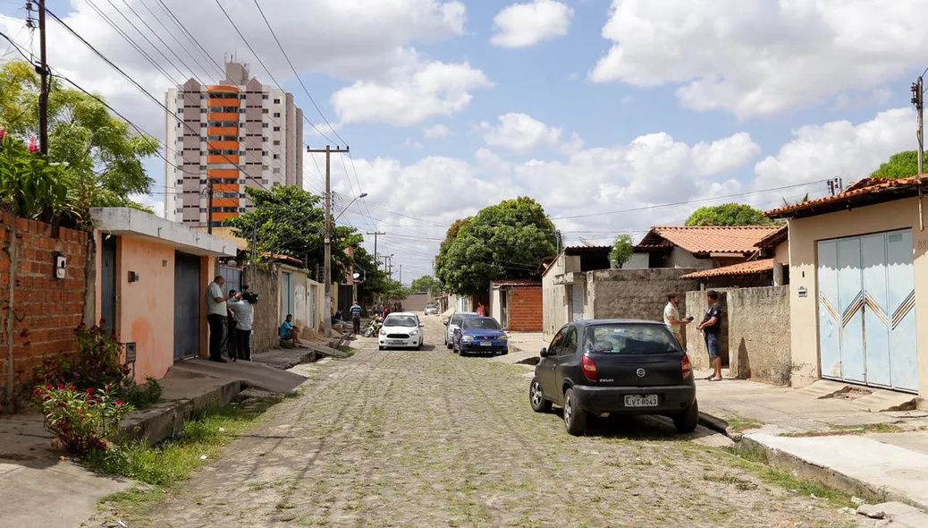 Rua onde aconteceu o crime, no bairro São João