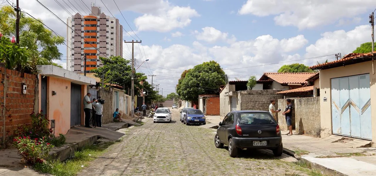 Rua onde aconteceu o crime, no bairro São João