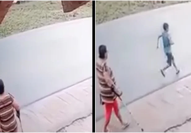 Momento em que criança é atropelada em Alagoas